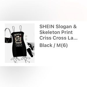 SHEIN rock styled black dress